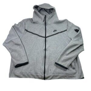 Nike Sweater Mens 2XL Gray Sportswear Tech Fleece Hoodie Windrunner Zip Up